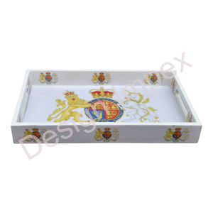 Plateau de petit-déjeuner en bois pour servir de grands plateaux personnalisés de forme rectangulaire meilleurs plateaux en bois pour la décoration intérieure résistance à l'eau - Product Image 3