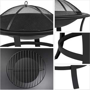 Foyer au gaz naturel portable en fer moderne fini à la main, conçu pour le chauffage du jardin, la décoration de la terrasse, l'utilisation en communautés extérieures - Product Image 4