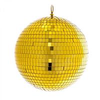 Boule disco de Noël en verre argenté de luxe avec impression UV et miroir rotatif motorisé pour soirées disco