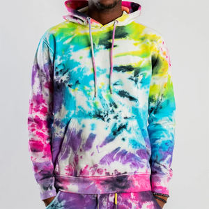 Hombres Otoño Invierno Fleece Thicken Tie Dye Chándales en el mejor precio Hombres Wear Tie Dye Chándales Set Precio barato para la venta - Product Image 3