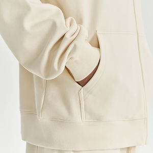 OEM ODM haute qualité 420 grammes coton sweats à capuche zippés avec logo personnalisé impression polaire éponge lourde fermeture éclair surdimensionnée 2025 - Product Image 4