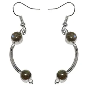 Boucles d'oreilles pendantes en labradorite plaquées or pour les mariages et les fêtes des femmes - Product Image 2