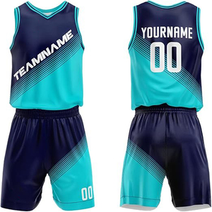 Ensemble d'uniformes de basketball imprimés respirants, conçus pour la performance, le confort et la durabilité lors des séances sportives intenses et des matchs, personnalisables - Product Image 6