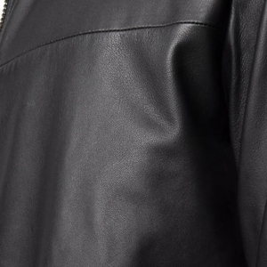 Veste en cuir personnalisée en gros de qualité supérieure à manches longues vêtements de mode veste en cuir véritable pour hommes - Product Image 5