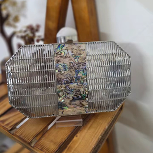 Bolso de mano para boda de madreperla, bolso de fiesta para fregona, bolso de noche nupcial, fabricantes al por mayor de India - Product Image 1