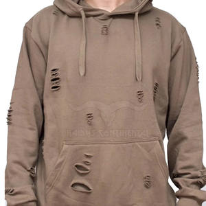 Sudaderas con capucha desgastadas para hombre hechas en Pakistán, nuevo diseño, ropa de invierno informal, patrón sólido, con capucha, poliéster/algodón, teñido liso - Product Image 4