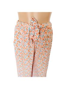 Femmes de haute qualité été décontracté large jambe pantalon pantalon XL plat avant élastique Design Offre Spéciale taille haute élégant décoratif - Product Image 2