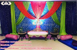 การออกแบบที่หรูหรา Roka ฉากหลังเวทีพิธีปักลวดลายซุ้มฉากหลังแต่งงาน - Product Image 3