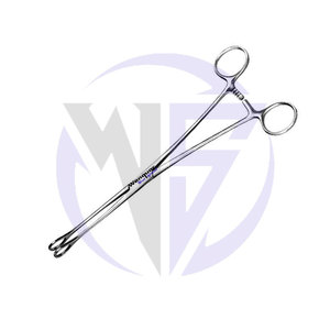 Fórceps veterinarios Foerster, 10 ", mandíbulas dentadas estrechas rectas, instrumento quirúrgico alemán reutilizable de acero inoxidable - Product Image 3