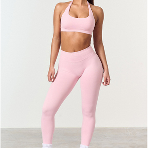 Popular gimnasio de cintura alta Yoga entrenamiento mallas de Yoga sin costuras personalizadas mujeres Butt Lift Push up deporte Fitness Leggings - Product Image 2