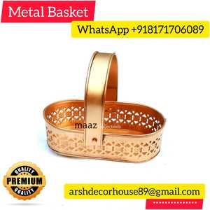 Bán buôn sắt vuông nhà đám cưới trang trí món Quà Vàng giỏ trái cây với xử lý Gấp thiết kế maaz Bộ sưu tập - Product Image 6