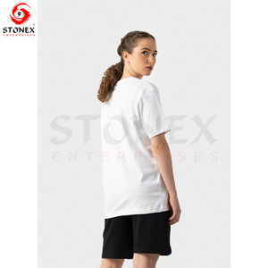 Venta al por mayor Unisex de alta calidad en blanco lavado a la piedra Hip Hop camiseta de gran tamaño 100% algodón lavado ácido camiseta personalizada Vintage camiseta - Product Image 5
