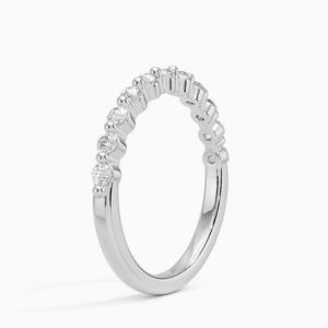 14K oro media eternidad chapado en oro rosa compartir punta laboratorio cultivado diamante banda joyería fina para su boda banda joyería de moda - Product Image 4