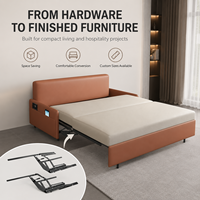 Mécanisme de canapé-lit escamotable à forte capacité de charge, cadre de support pliant en acier massif pour quincaillerie de mobilier de chambre d'hôtel