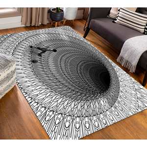 3D Optical Illusion <b>Rug</b>: Modern Abstract Accent <b>Rug</b>,<b>Chenille</b> <b>Rug</b> - Product Image 4