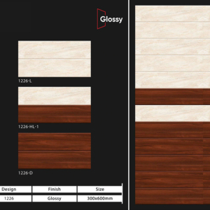 Carreaux muraux en céramique 300x600mm pour salle de bain et cuisine, finition brillante ou mate, texture effet sucre, design intérieur luxueux. - Product Image 1