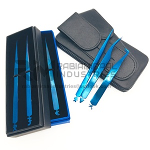 Pinzas de punta de fibra de alta calidad, extensión de pestañas de volumen de racimo de 90 grados, pinzas de pestañas de acero inoxidable, estilo inferior a pedido - Product Image 3