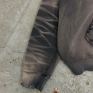 Sudaderas con capucha desgastadas con ácido de algodón 100% de alta calidad, suéter viejo lavado con piedra, sudadera Vintage, ropa de calle Boxy - Product Image 3