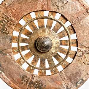 Handmade Rustic Wheel Sculpture in Brass Wood Aluminium for <b>Wall</b> Decor <b>Dining</b> Room Office Living Room Artistic Home Decoration - Product Image 4