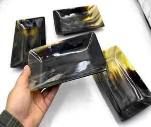 Bandeja de servicio Rectangular hecha a mano más vendida, cuerno de búfalo Natural de alta calidad, pulido artesanal para el hogar/restaurante, uso de animales - Product Image 4