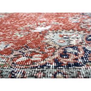 Alfombra Vintage de Lana 9x12 Roja y Naranja, Anudada a Mano, con Diseño de Medallón y Patrones Abstractos Rectangulares para Entrada, Pasillo o Recibidor - Pae-2623 - Product Image 3