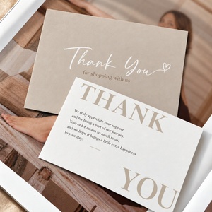 Tarjetas de Agradecimiento Personalizadas para Apoyar a Pequeñas Empresas, Impresión Digital Hecha a Mano, Servicio Postventa, Tarjeta de Elogios Plegable por la Mitad - Product Image 1