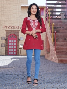 เปิดตัวเสื้อผ้าเรยอนขนาดใหญ่พร้อมงานปักแบบตะวันตกตัวสั้นแฟนซีแบบพิเศษสำหรับฤดูร้อน - Product Image 4