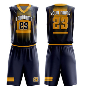 Kit de baloncesto personalizado deportivo para hombre con sublimación de alta calidad, logotipo personalizado en uniforme de baloncesto de talla grande - Product Image 1