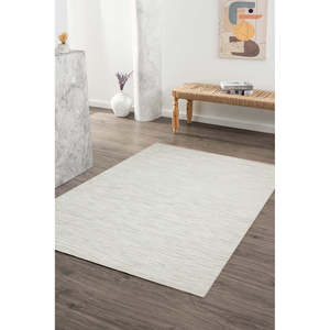 Bohemia BH001 Cream Fluff Alfombra tejida grande Sin polvo Tejido plano Hecho a mano Poliéster y PVC para dormitorio Sala de estar para adolescentes - Product Image 5