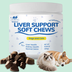 Tabletas de protección para el hígado y los riñones, soporte <span class=keywords><strong>renal</strong></span>, masticables suaves para <span class=keywords><strong>perros</strong></span>, tratamiento de alimentos naturales con extracto de arándano - Product Image 1