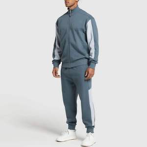 Conjunto Deportivo de Felpa para Hombre, con Cierre de Cremallera, Cuello Alto, 100% Algodón, Transpirable, Informal, para Invierno, con Logotipo Personalizado OEM, Venta al Por Mayor - Product Image 6