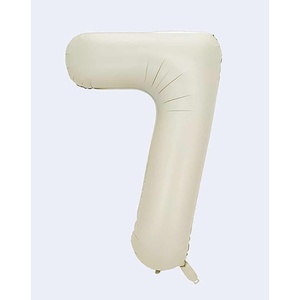 ลูกโป่งปาร์ตี้เลิฟ หมายเลข 7 สีครีม 100 ซม. ของตกแต่งปาร์ตี้ - Product Image 1