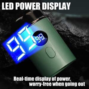 Mini Afeitadora Eléctrica Rotativa Azul para Hombre, Impermeable, Recargable por USB, IPX7, Lavable, para Cara y Cuerpo, Alemán, para RV - Product Image 4