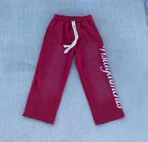 กางเกงวอร์มสำหรับผู้ชายผ้าคอตตอนเทอร์รี่สโตนผ้าปักลาย - Product Image 1