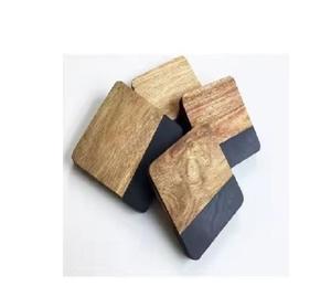 Sous-verres classiques en bois 1 pièce pour la cuisine à domicile Tapis et tampons esthétiquement parfaits - Product Image 1