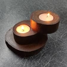 Wooden centerpiece <b>tea</b> <b>light</b> - Product Image 4