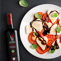 Vinaigre balsamique de Modène brun 100% italien, fabriqué en Italie par Acetificio Andrea Milano, 500 ml, bouteille en verre, certifié Halal