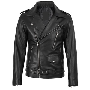 2026 OEM Hot Selling Genuine Black Cowhide Leather <b>Jacket</b> For Men's High Quality Low MOQ Plus-Size Winter Fashion <b>Heated</b> <b>Jackets</b> - Product Image 1