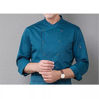 Uniformes de Chef cuisinier de cuisine d'hôtel de Restaurant de haute qualité costumes pour hommes manteau à manches longues et veste fabriqué en inde logo personnalisé