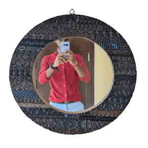 Lớn cổ và hiện đại Thiết kế cũ khai hoang gỗ vòng gương cho phòng tắm và khách sạn hành lang tường trang trí cho thương mại người mua - Product Image 6