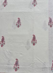 Mantel de Algodón Estampado a Mano Étnico, con Rayas Florales Boho, Decoración para el Comedor - Product Image 3