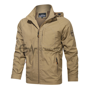 Chaqueta de lluvia de algodón transpirable Cordura ultraligera para hombres y mujeres, cortavientos impermeable con cremallera, impermeable informal, respetuoso con el medio ambiente - Product Image 6
