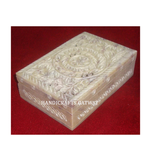 Mayorista y fabricante personalizar tamaño esteatita tallado cajas de joyería para regalo de negocios propósito caja de talla de piedra hecha a mano - Product Image 1