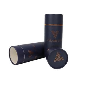 Boîte d'emballage biodégradable pour bouteille de vin, ronde, personnalisée, estampage à chaud dorée, tube en carton populaire - Product Image 2
