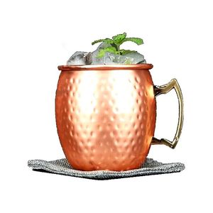 Pure Hammered Aluminum Moscow Mule Mug with Lid Luxury Antique Look Premium Craftsmanship for Restaurants <b>Bars</b> & Hotels - Product Image 5