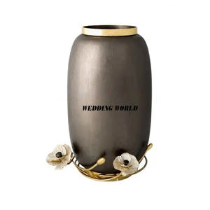 Vase à fleurs en métal décoratif, excellente qualité, fait à la main, porte-fleurs design, décoration de mariage, pot à fleurs en métal de luxe - Product Image 6