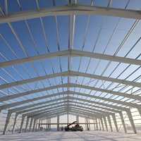Bâtiment d'entrepôt en acier durable, structure d'atelier de stockage industriel personnalisée, toit bleu pour la logistique A...