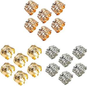 Servilletero de Metal dorado pulido brillante con acabado antiguo decorativo de diseñador hecho a mano de diseño clásico para decoración de mesa - Product Image 6