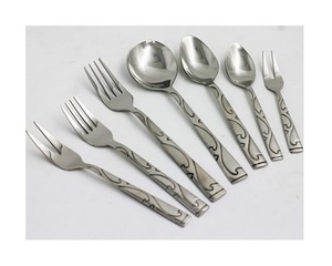 Design unique en acier inoxydable manche incrusté d'os ensemble de couverts de restaurant de mariage offre spéciale à bas prix ensemble de couverts - Product Image 5