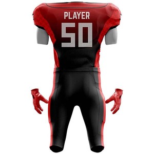 Tenues d'équipe professionnelles pour le football américain, uniformes imprimés à manches courtes, 100% polyester, respirant, confortable, séchage rapide - Product Image 3